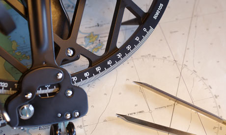 Chart and sextant